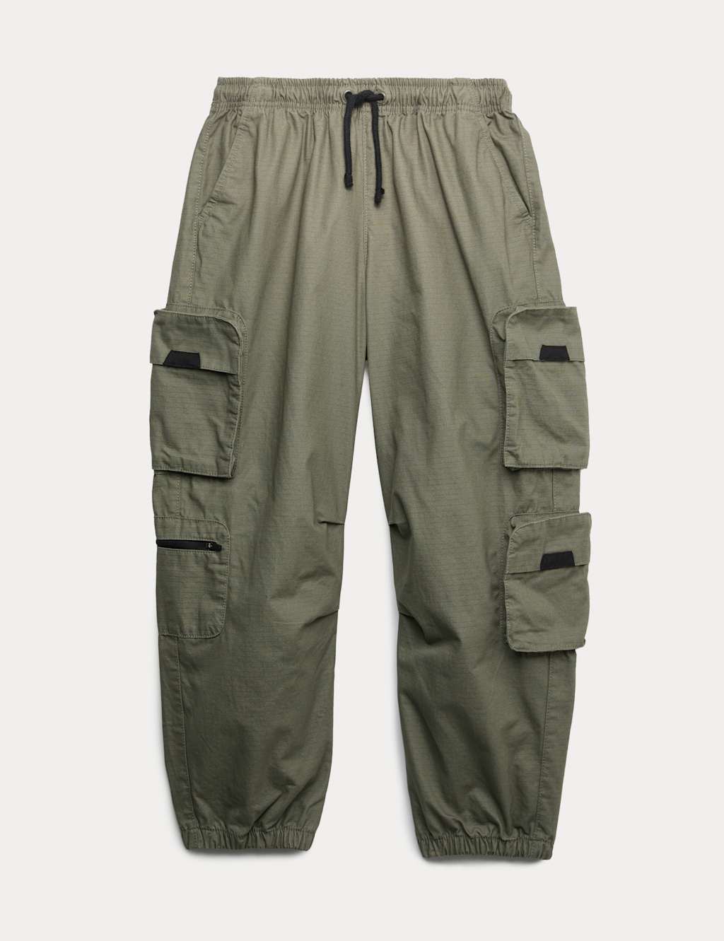 M&S Pure Cotton Ripstop Cargo Trousers (6-16 Yrs) Khaki