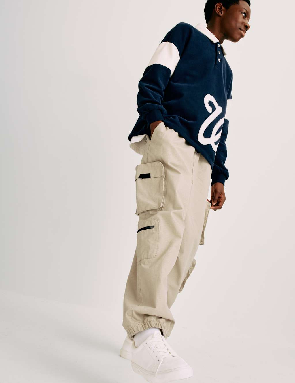 M&S Pure Cotton Ripstop Cargo Trousers (6-16 Yrs) Stone