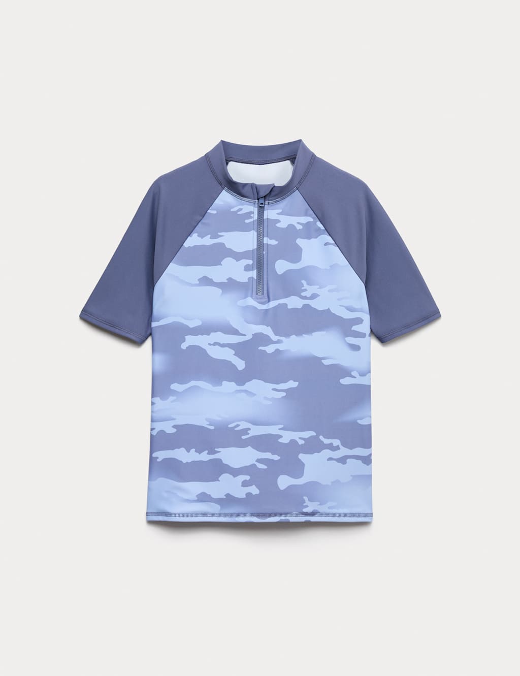 M&S Boys Camouflage Print Rash Vest (6-16 Yrs) - 12-13 Years - Blue