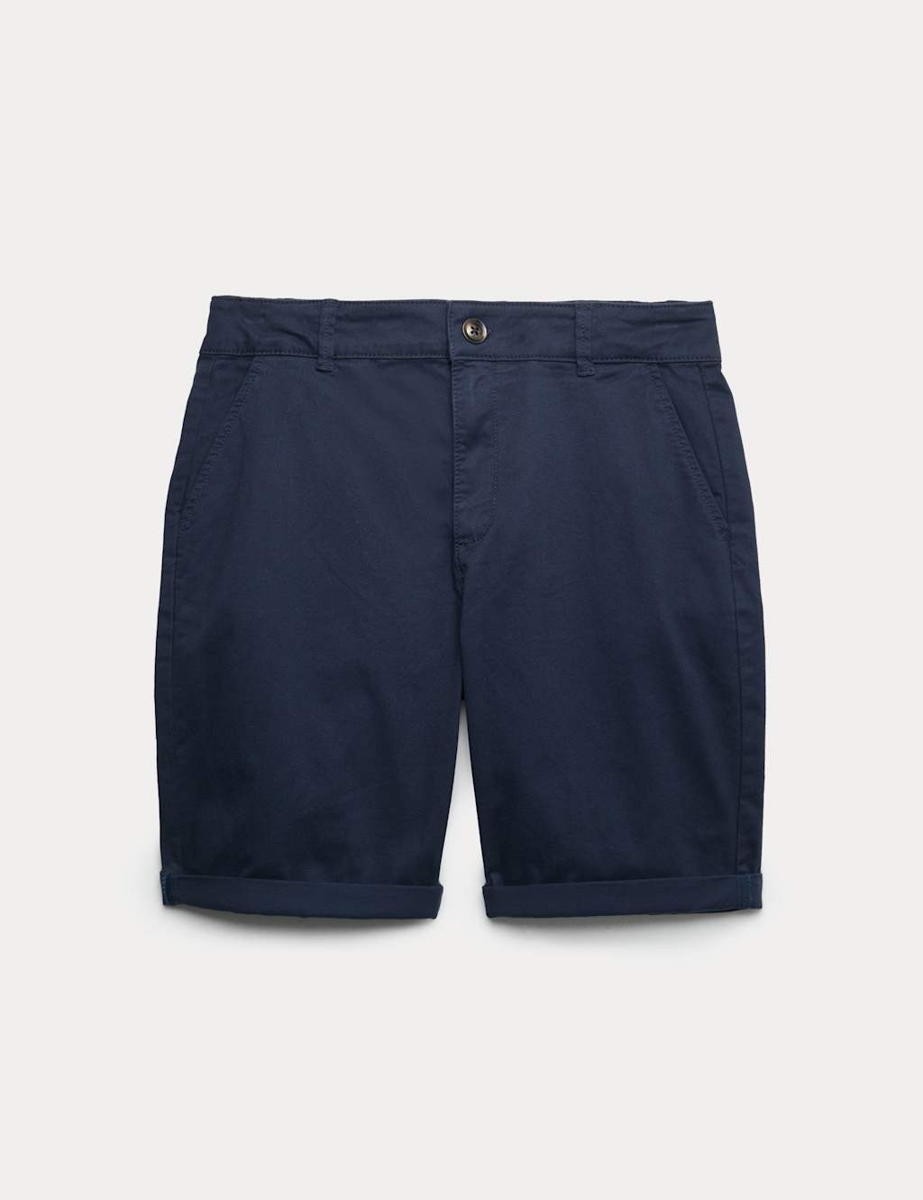 M&S Boys Cotton Rich Chino Shorts (6-16 Yrs) - 12-13 Years - Navy