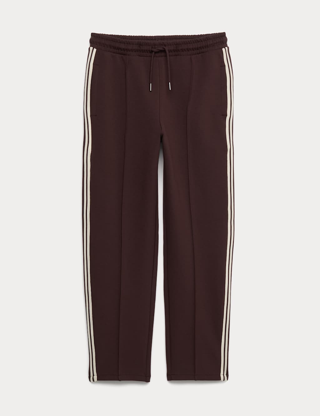 M&S Boys Cotton Rich Side Stripe Joggers (2-16 Yrs) - 12-13 Years - Brown