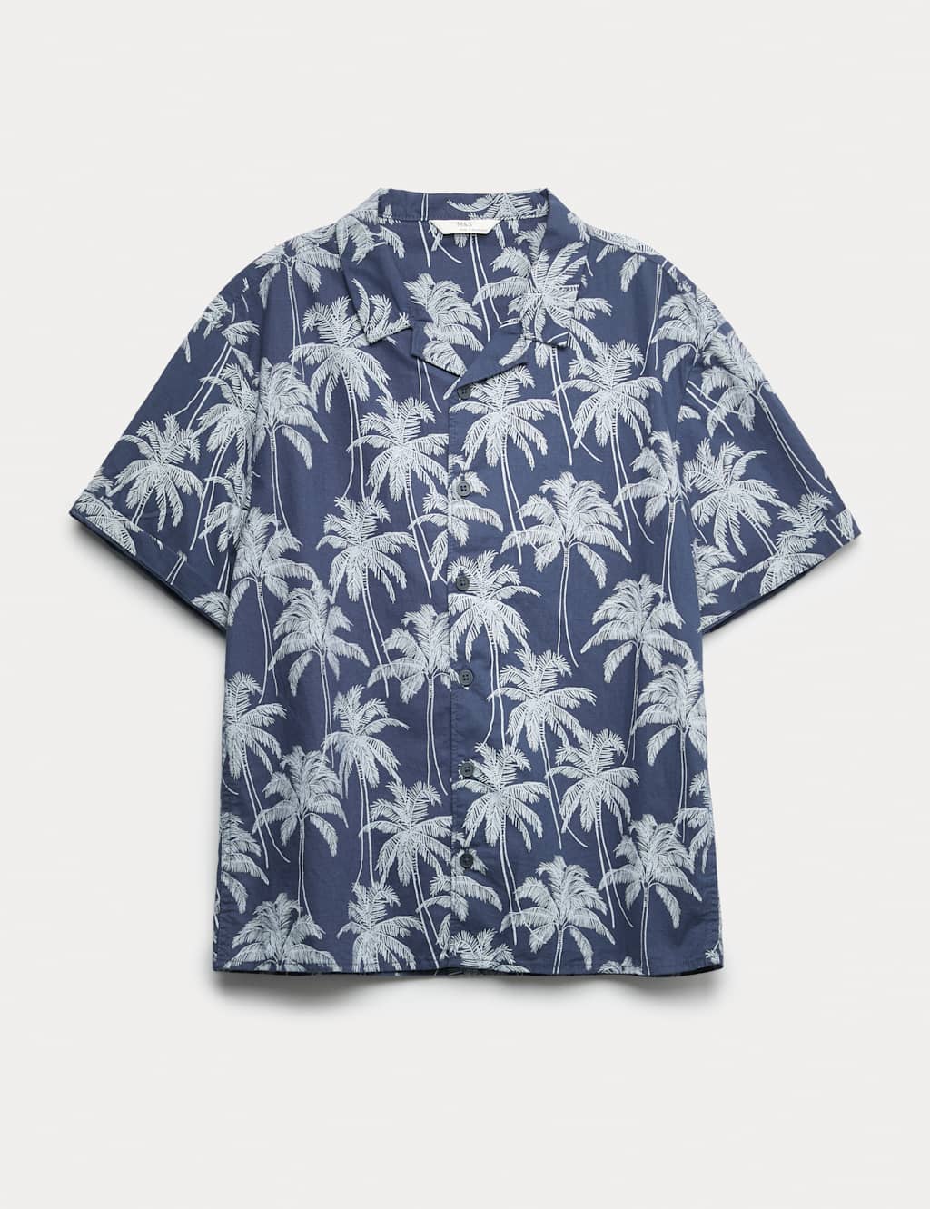 M&S Boys Pure Cotton Palm Tree Print Shirt (6-16 Yrs) - 15-16 Years - Multi