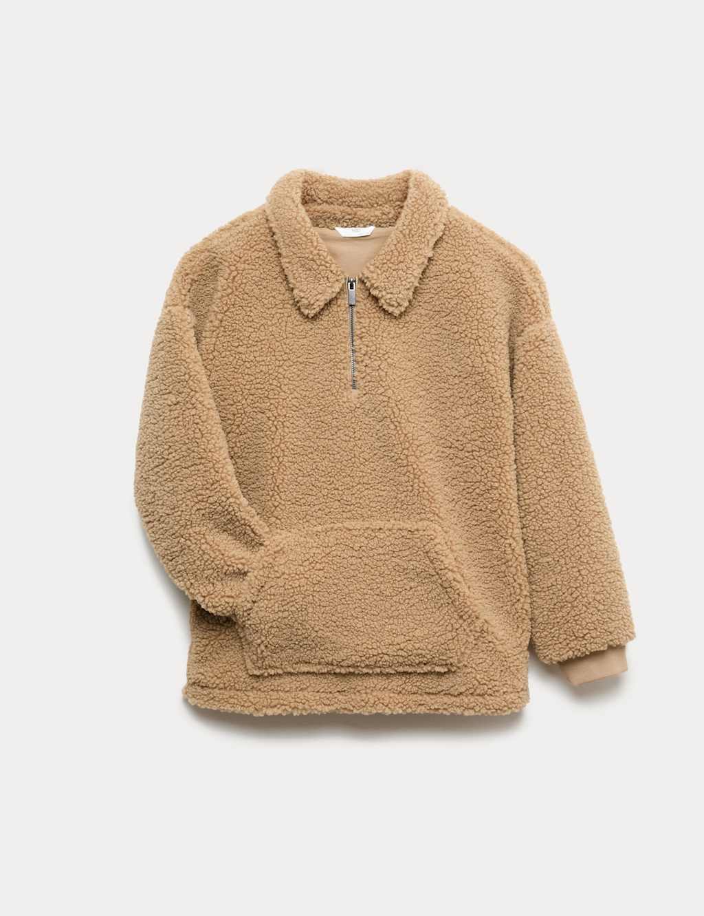 M&S Collection Boys Borg Graphic Jumper (6-16 Yrs) - 9-10Y - Brown, Brown