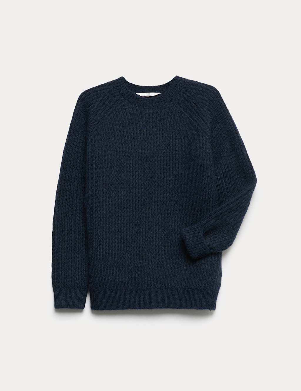 M&S Knitted Jumper With Wool (2-16 Yrs) Navy