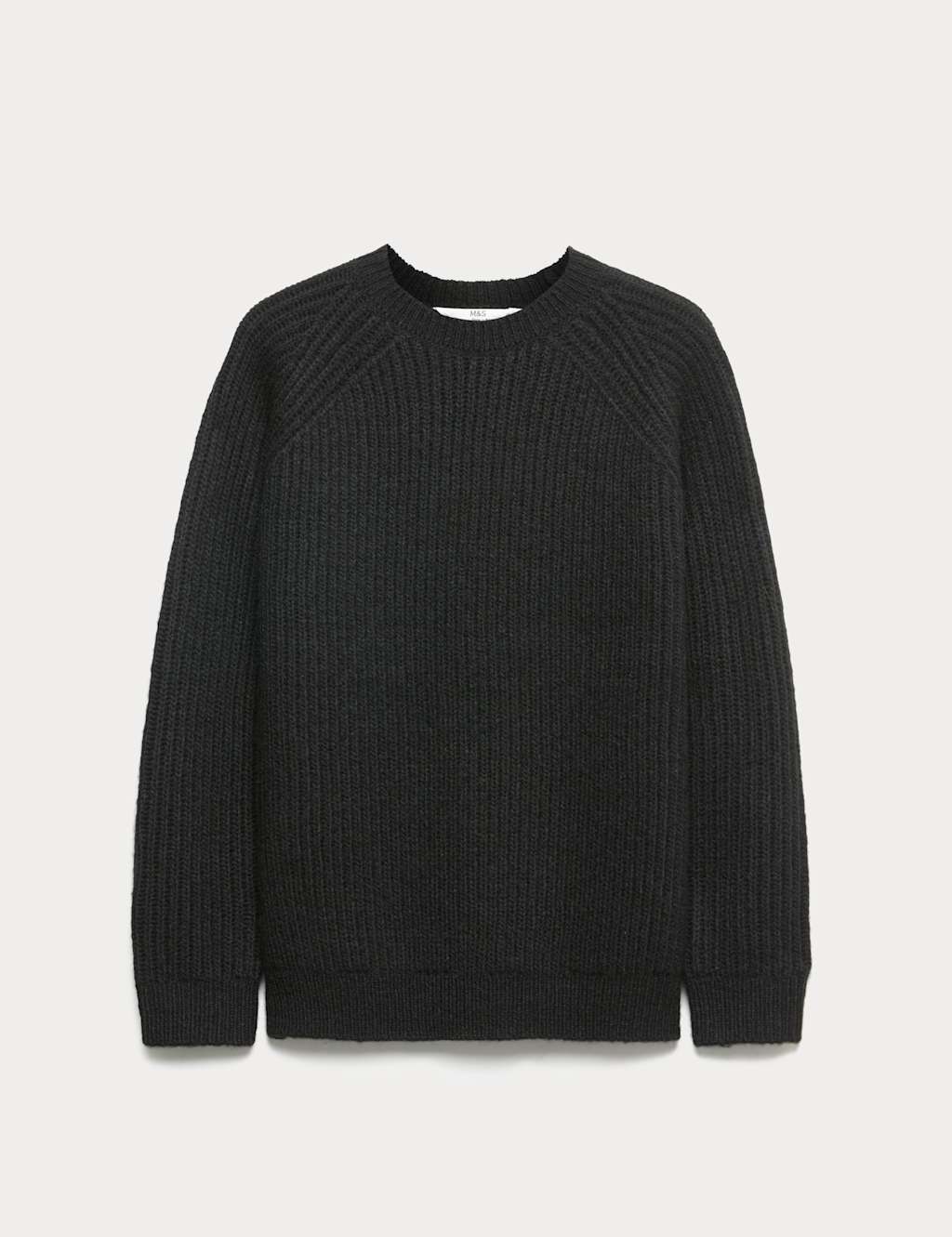 M&S Collection Boys Knitted Jumper With Wool (2-16 Yrs) - 3-4 Y - Black, Oatmeal,Black