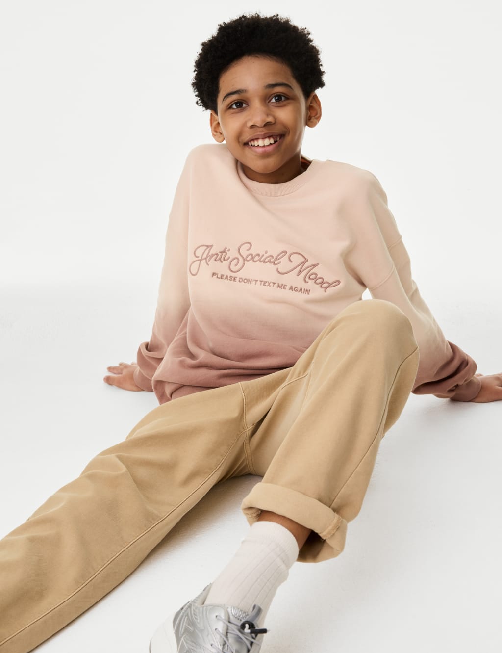 Cotton Rich Ombre Graphic Sweatshirt (6-16 Yrs)