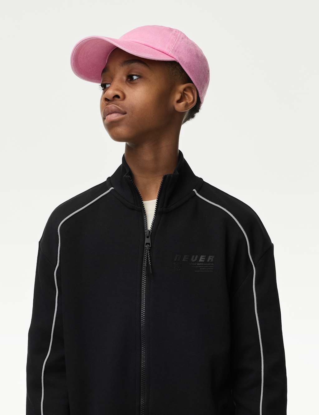 Cotton Rich Zip Through Track Sweatshirt (6-16 Yrs)