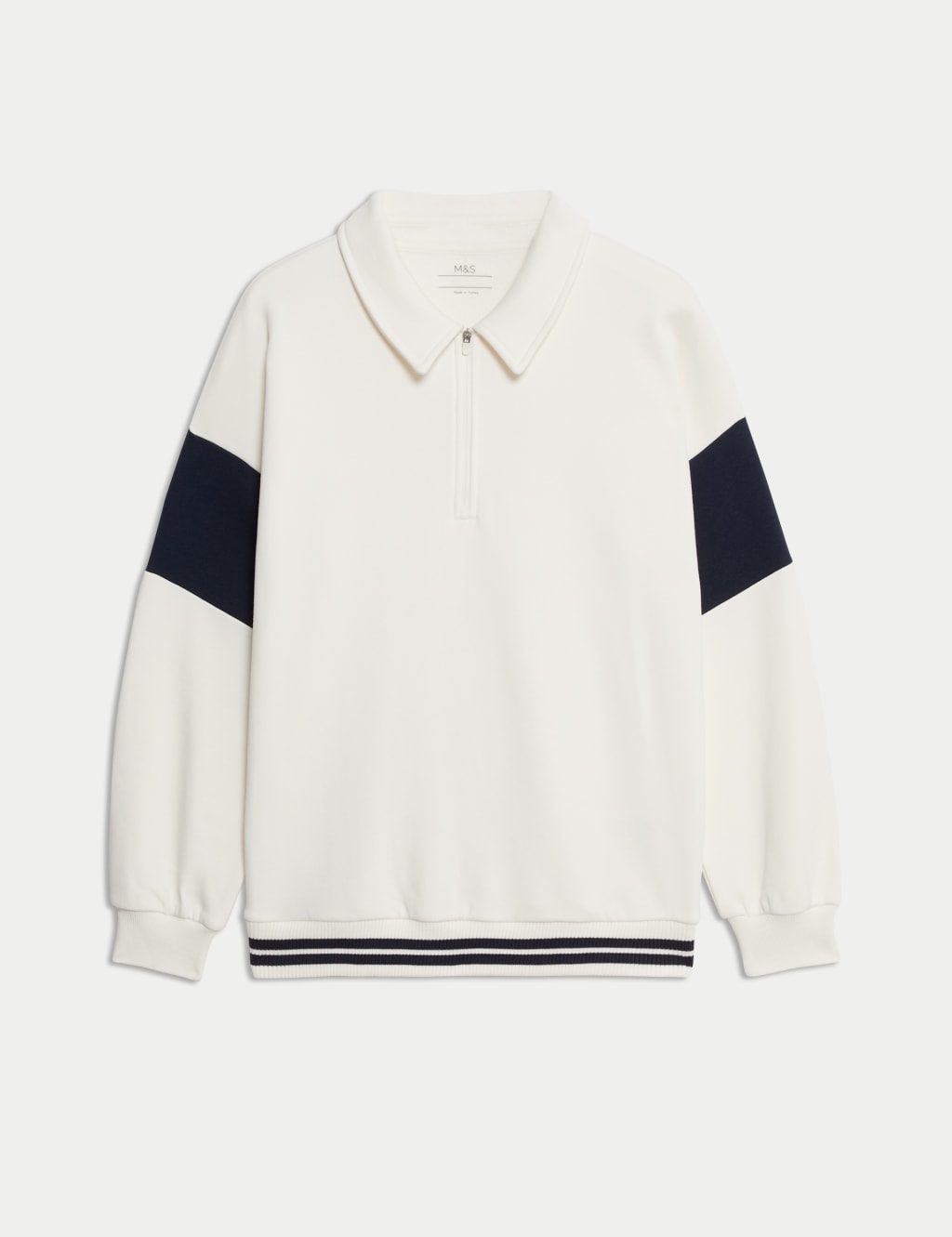 Cotton Rich Quarter Zip Sweatshirt (6-16 Yrs)