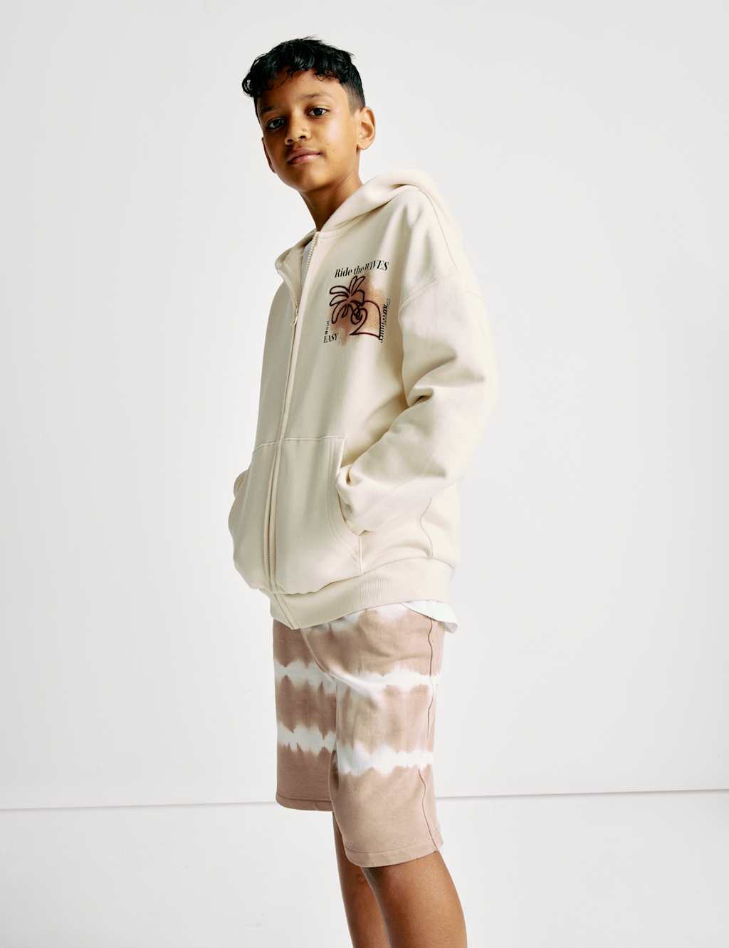 Cotton Rich Printed Zip Hoodie (6-16 Yrs)