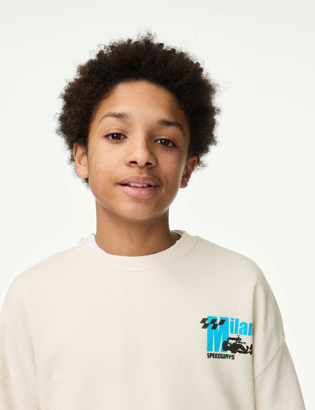 Cotton Rich Racing Graphic Long Sleeve Top (2-16 Yrs)