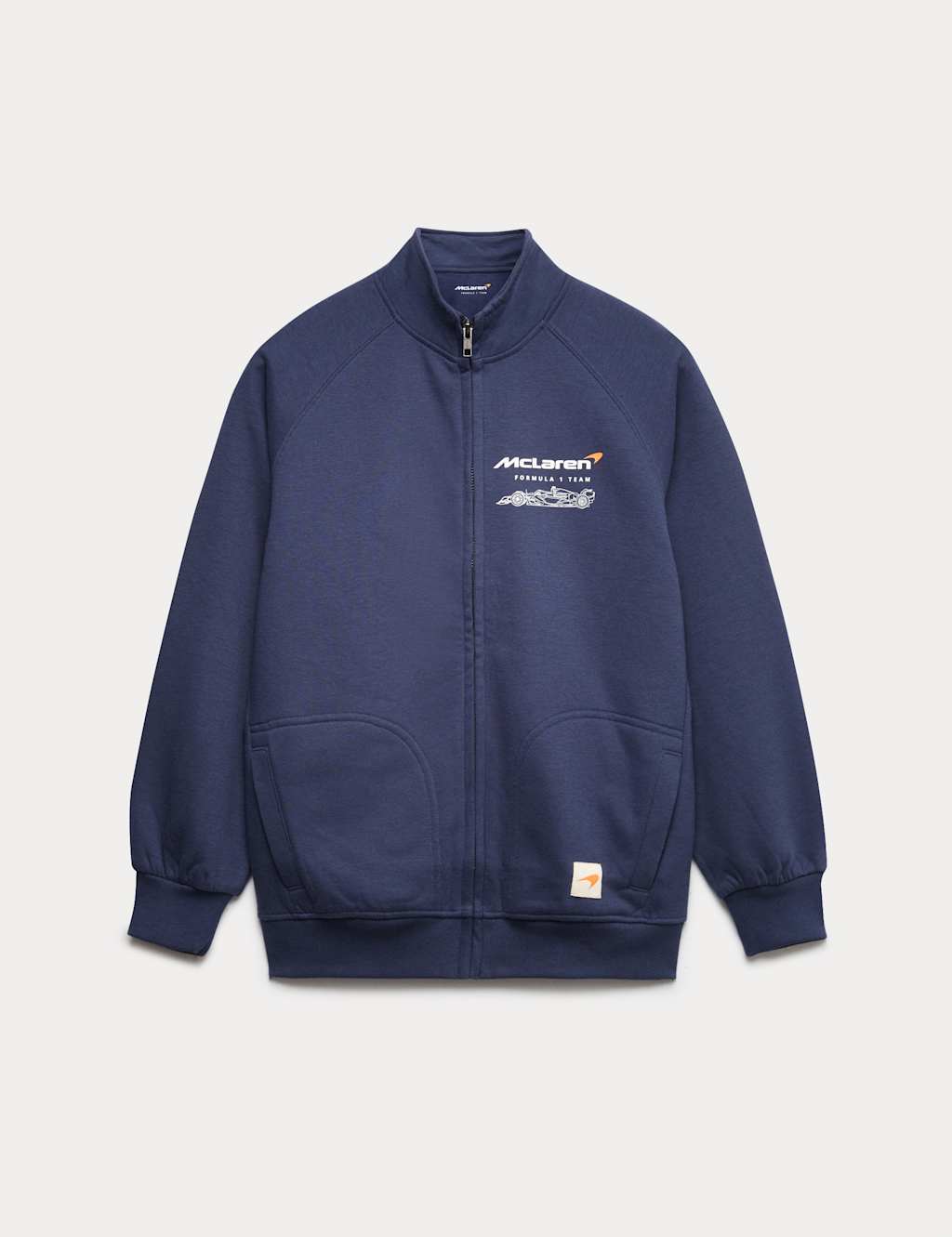 M&S Boys Cotton Rich McLaren Sweatshirt (6-16 Yrs) - 9-10 Years - Blue