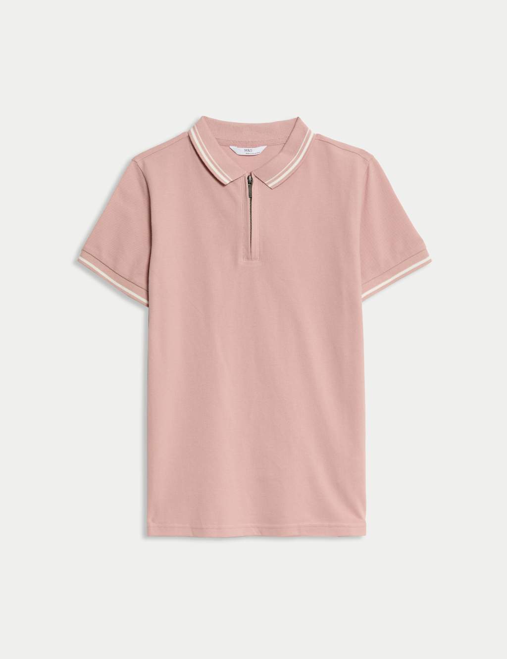 Pure Cotton Half Zip Polo Shirt (6-16 Yrs)