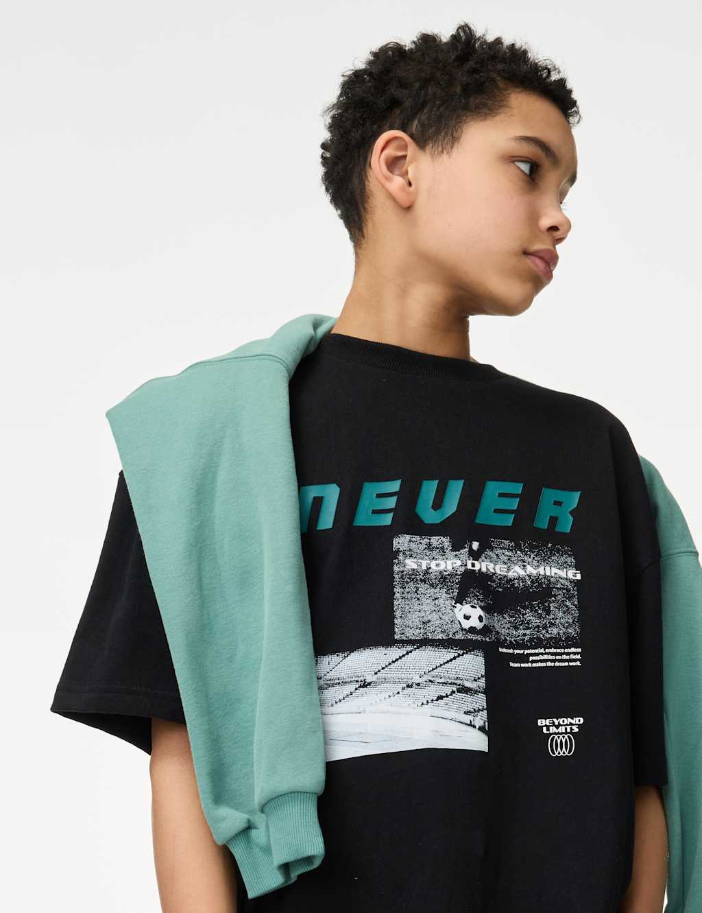 Pure Cotton Graphic T-Shirt (6-16 Yrs)