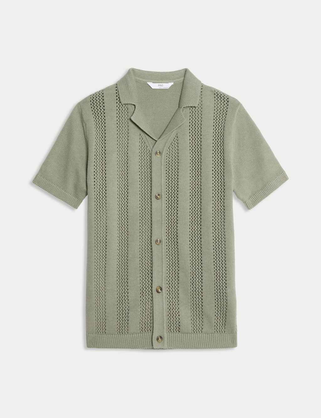 Pure Cotton Knitted Textured T-Shirt (6-16 Yrs)