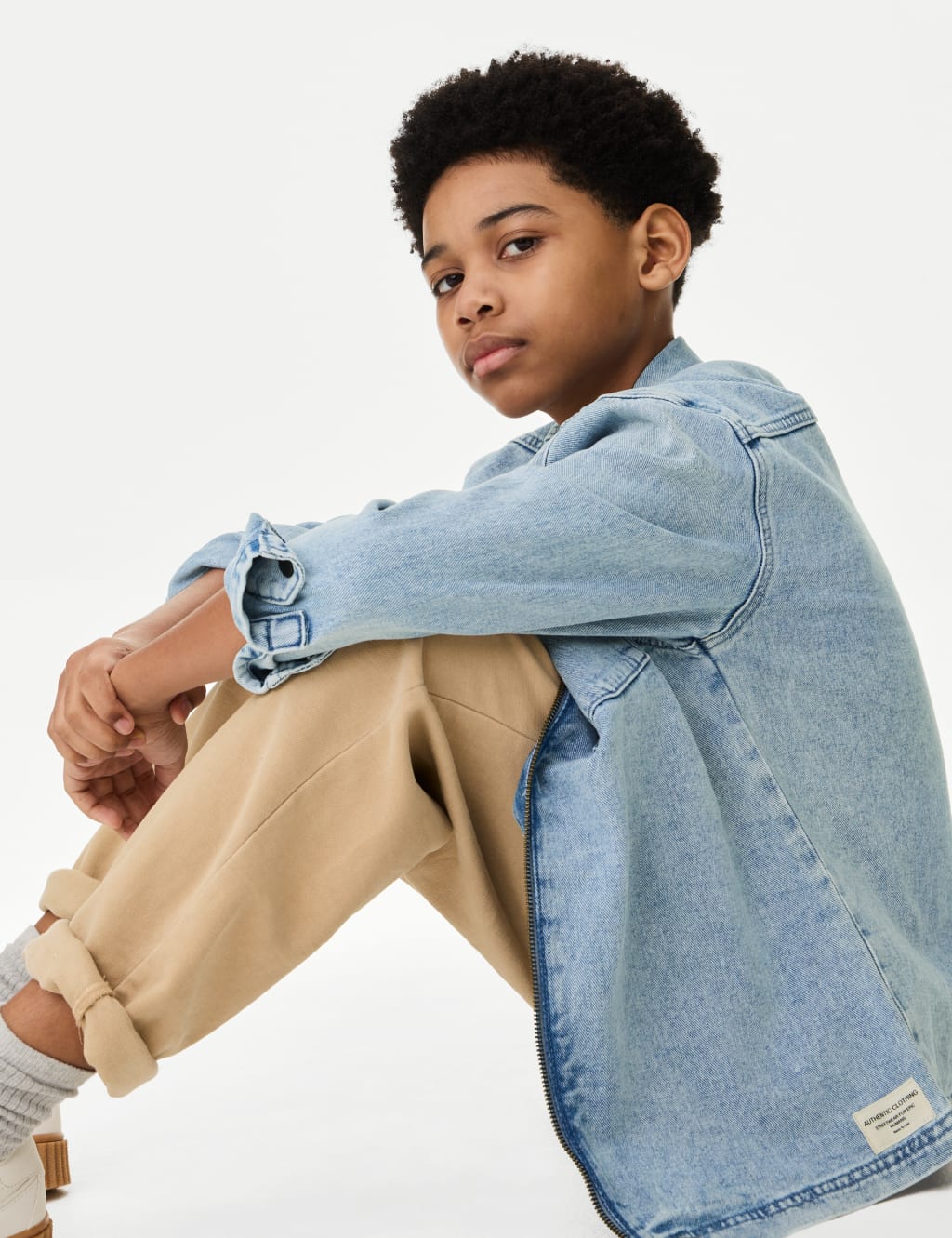 Denim Zip Shirt (2-16 Yrs)