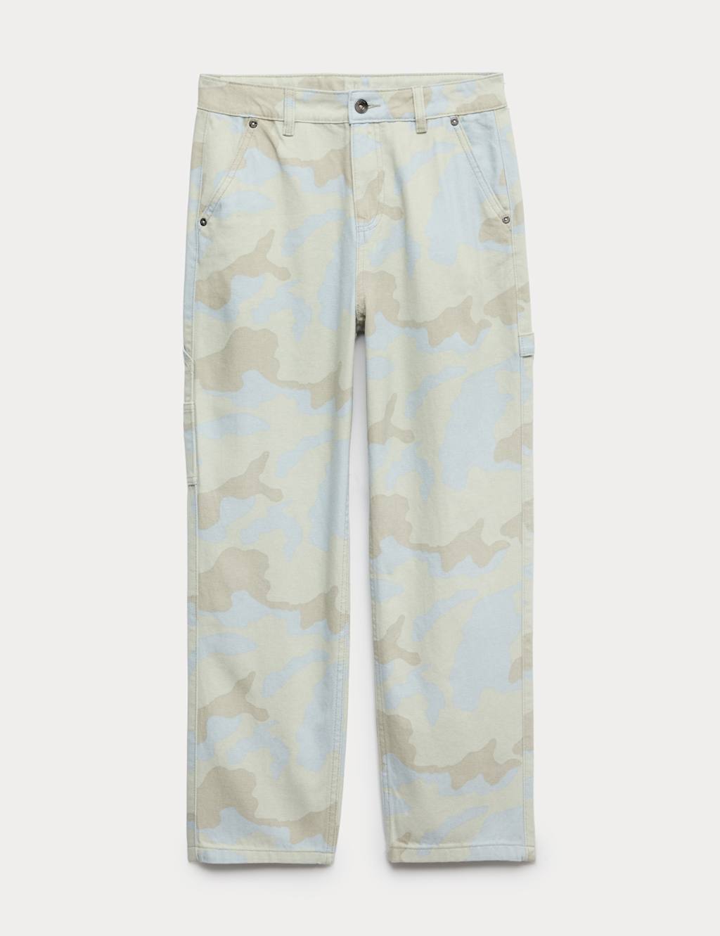 M&S Boys Baggy Fit Denim Camouflage Jeans (2-16 Yrs) - 7-8 Years - Multi