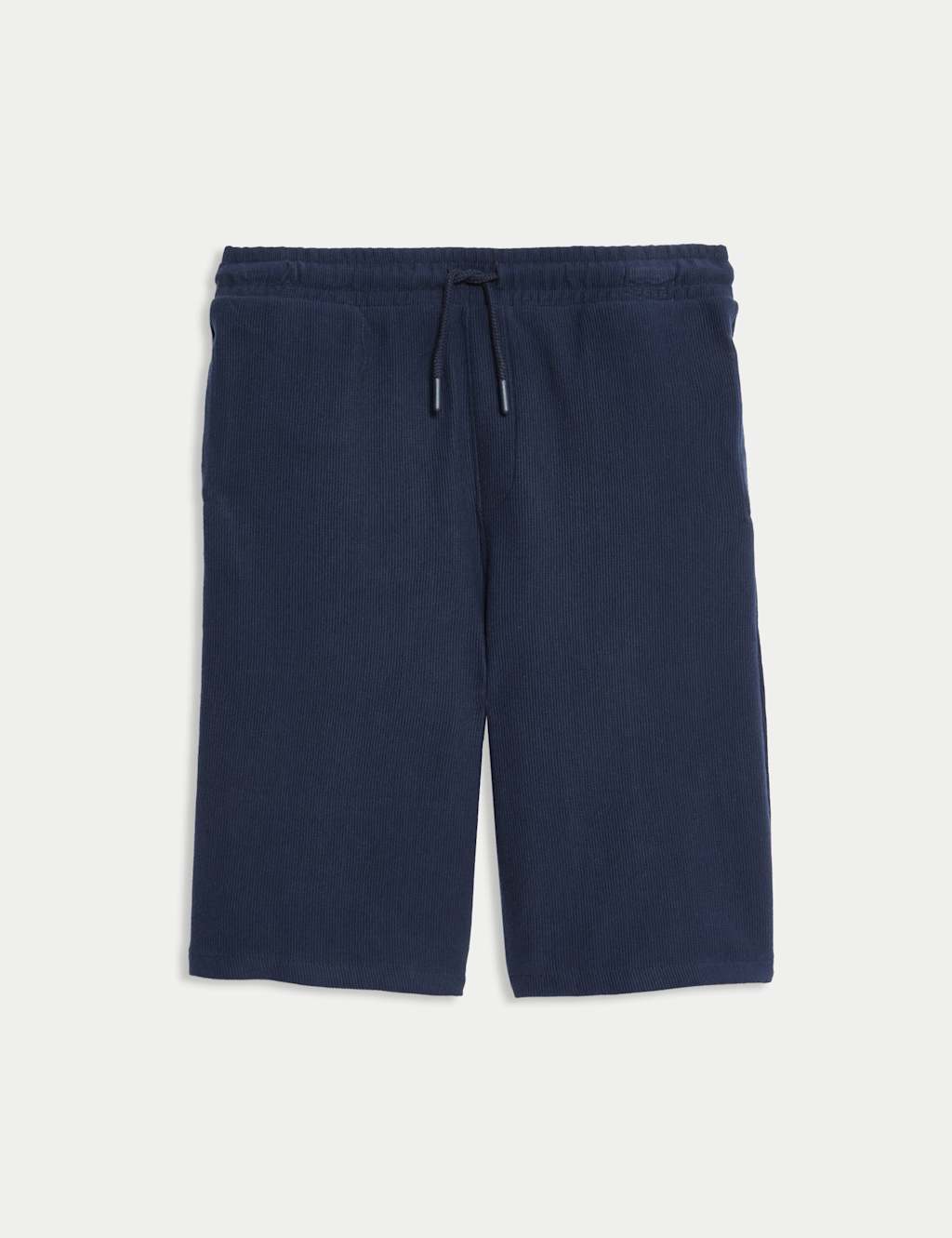 M&S Boys Pure Cotton Textured Shorts (6-16 Yrs) - 12-13 Years - Navy