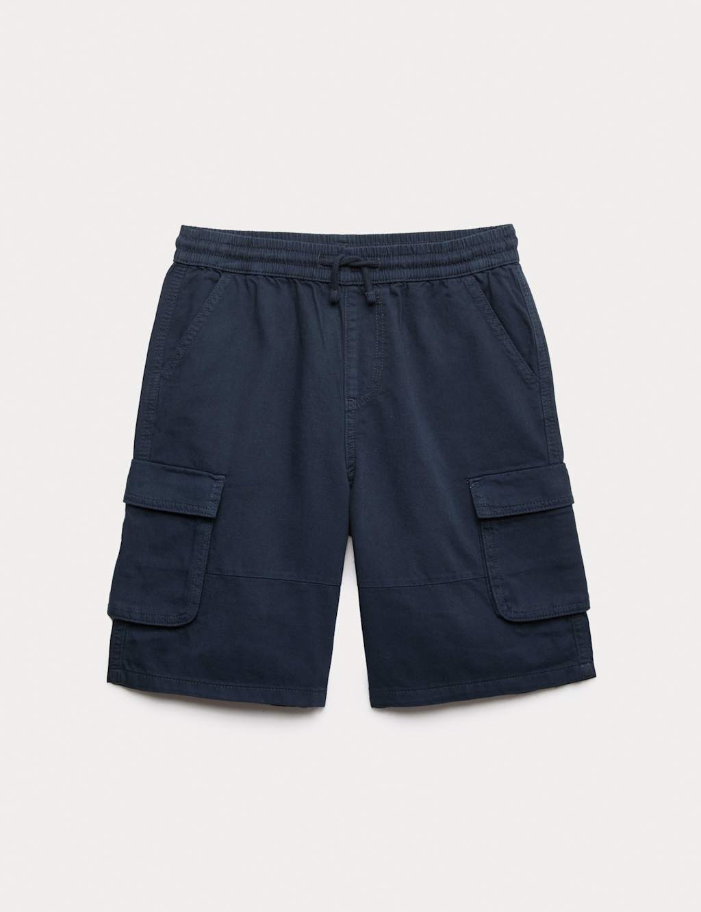 M&S Boys Pure Cotton Cargo Shorts (6-16 Yrs) - 13-14 Years - Navy