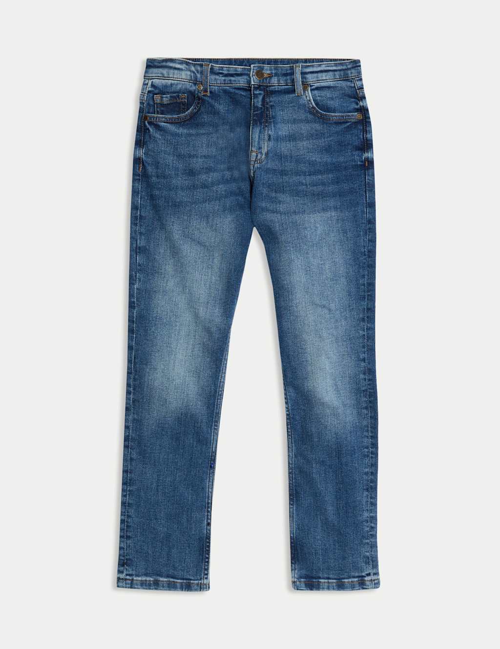 M&S Cotton Rich Slim Jeans (6-16 Yrs) Mid Blue