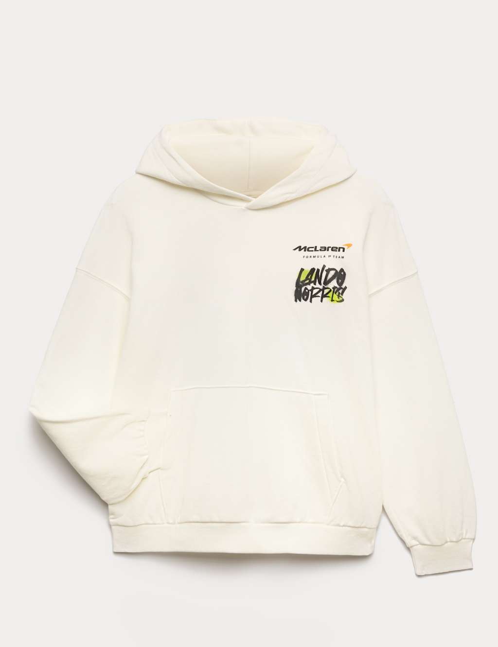 M&S Boys Cotton Rich McLaren Graphic Hoodie (6-16 Yrs) - 13-14 Years - White