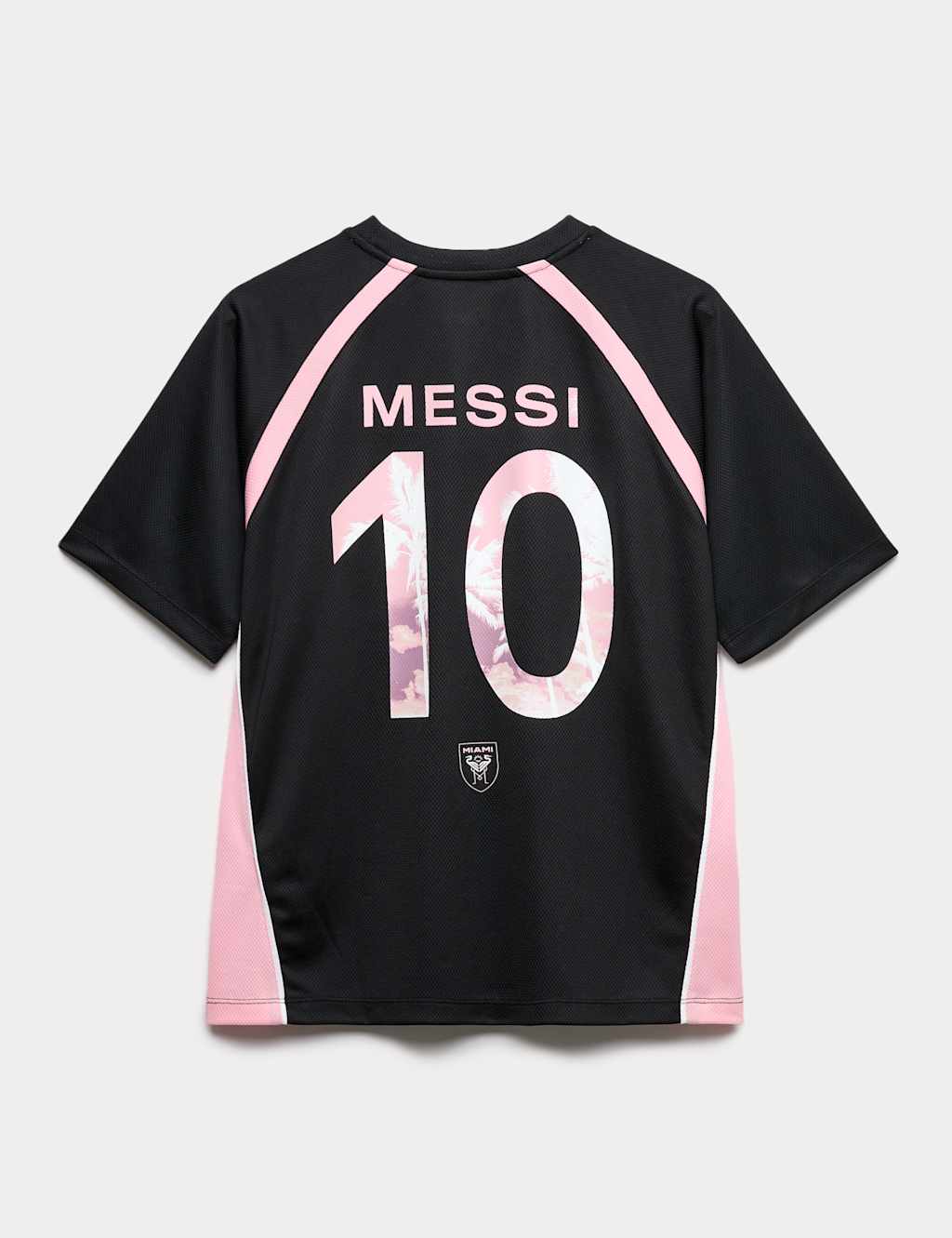 M&S Boys InterMiami Messi Football T-Shirt (6-16 Yrs) - 14-15 Years - Black
