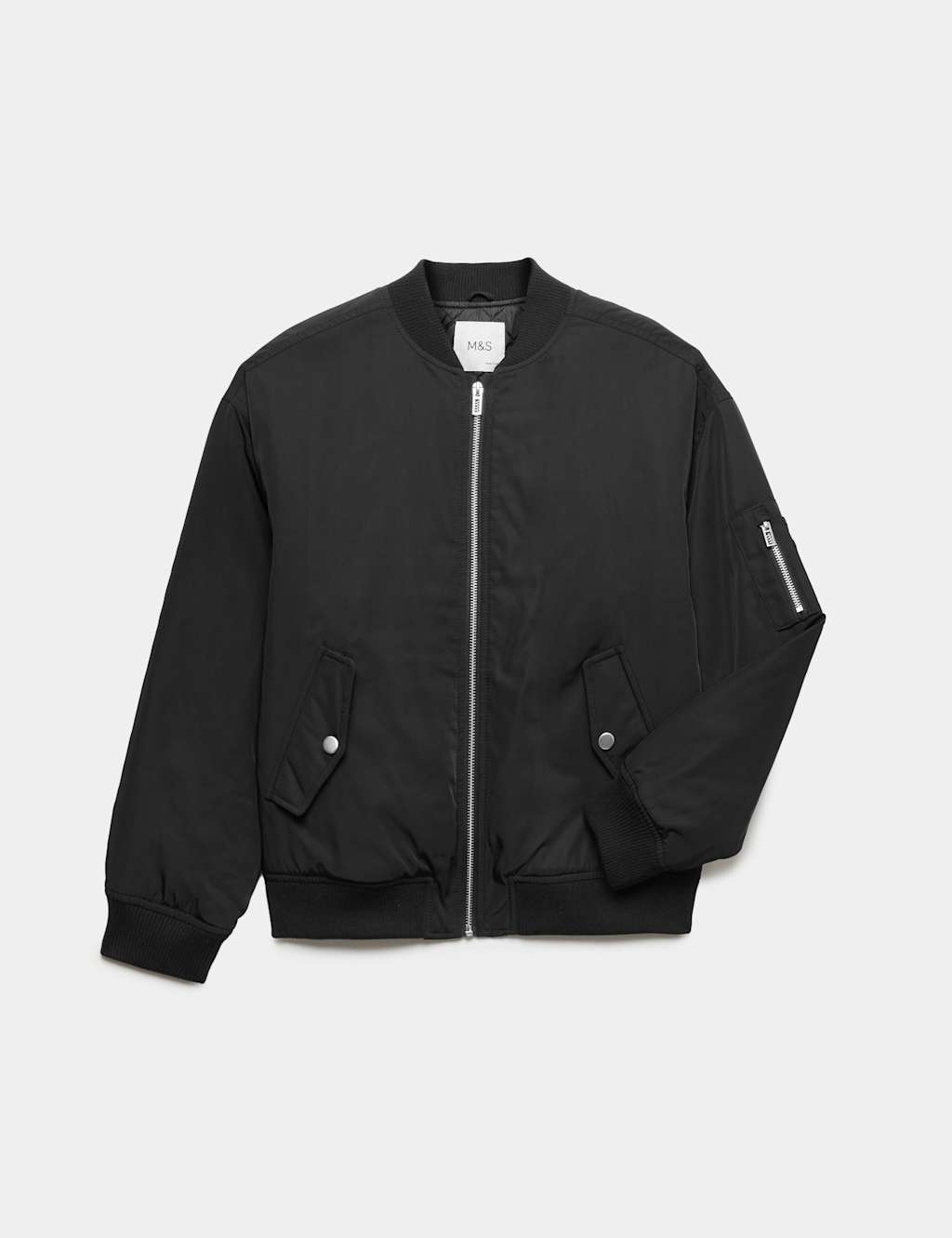 M&S Boys Bomber Jacket (6-16 Yrs) - 13-14 Years - Black