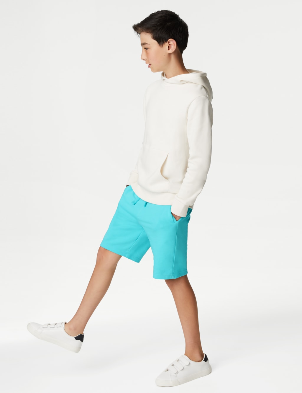 M&S Cotton Rich Shorts (6-16 Yrs) Bright Aqua