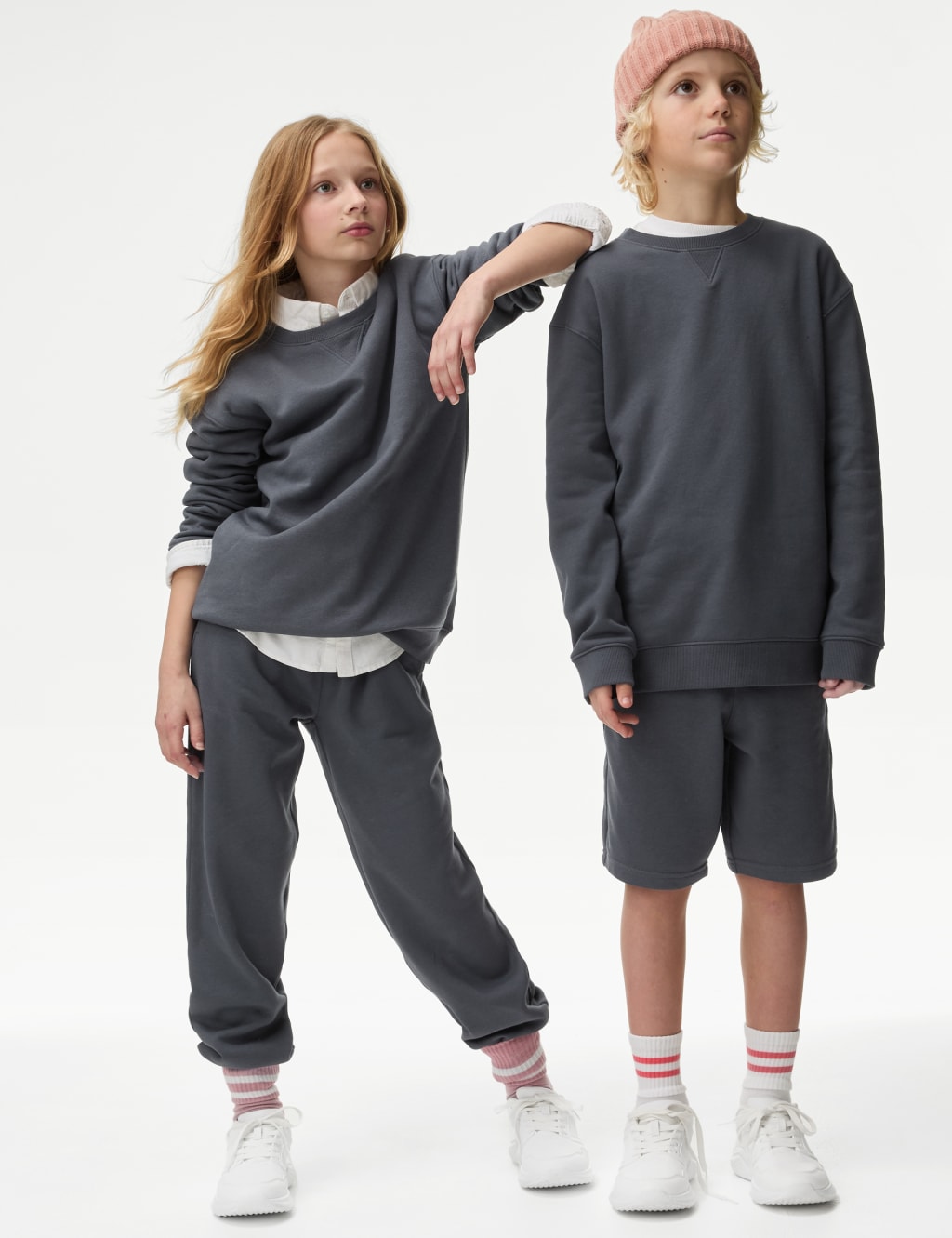 Boys in grey joggers store