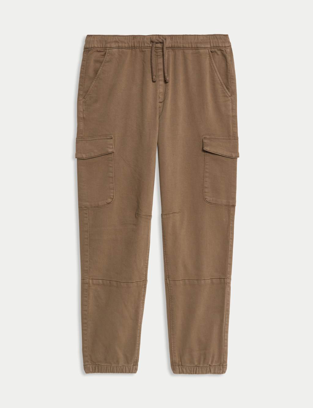 M&S Cotton Rich Cargo Trousers (6-16 Yrs) Brown