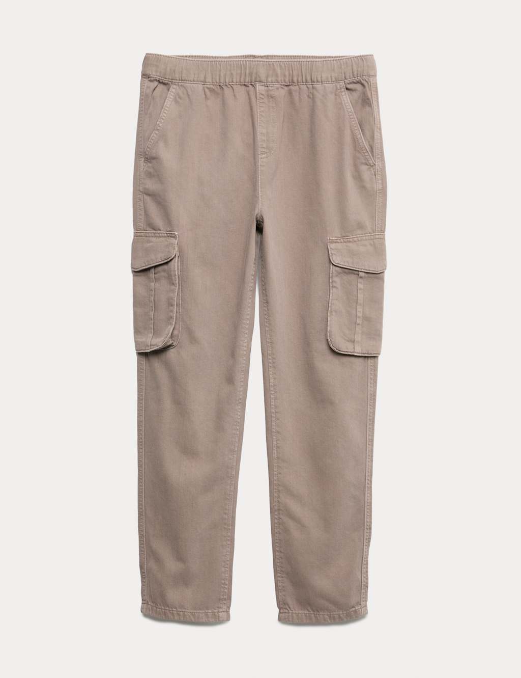 M&S Collection Boys Pure Cotton Woven Cargo Trousers (6-16 Yrs) - 15-16 - Mocha, Black,Mocha