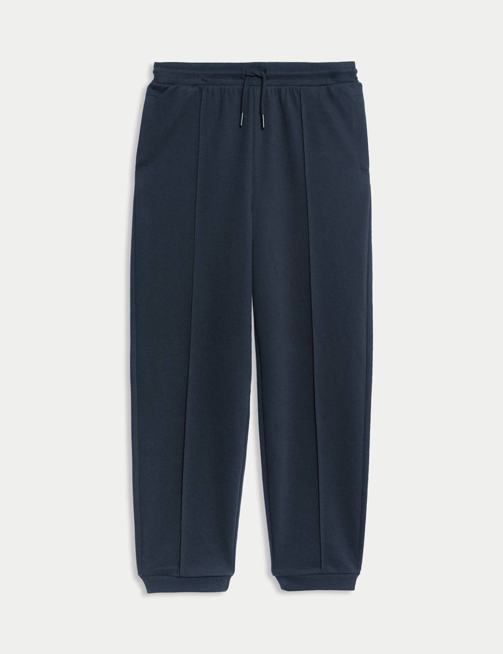 M&S Cotton Blend Pique Joggers (6-16 Yrs) Navy