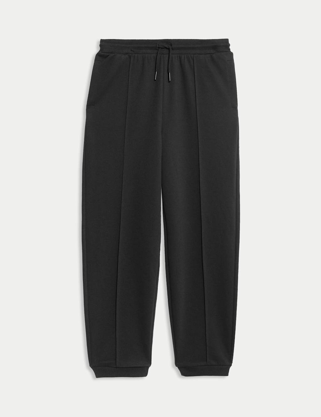 M&S Cotton Blend Pique Joggers (6-16 Yrs) Black