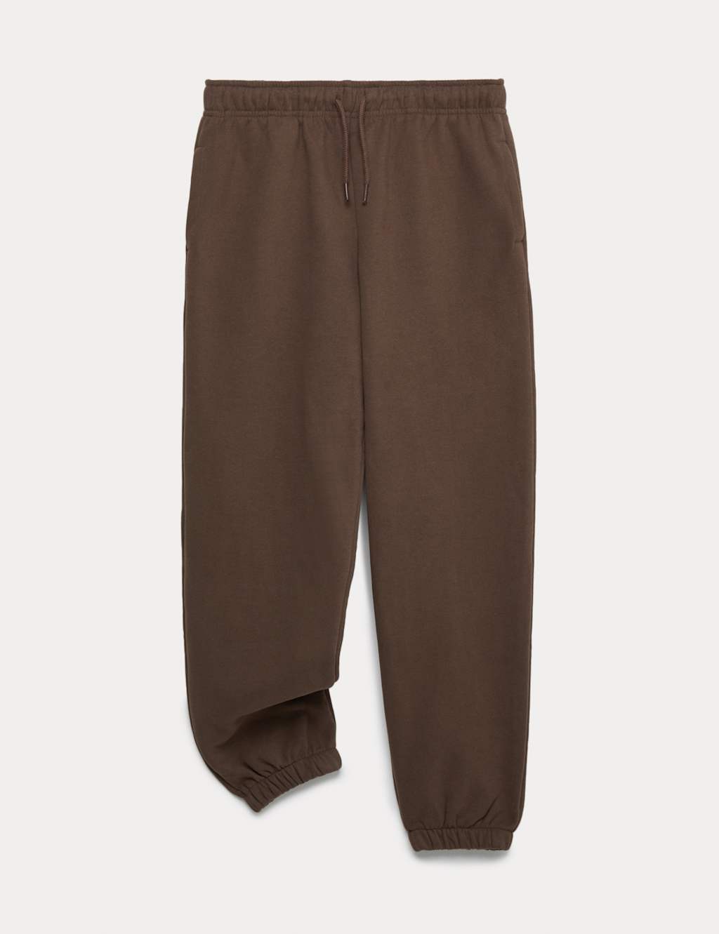 M&S Boys Cotton Rich Joggers (6-16 Yrs) - 13-14 Years - Brown