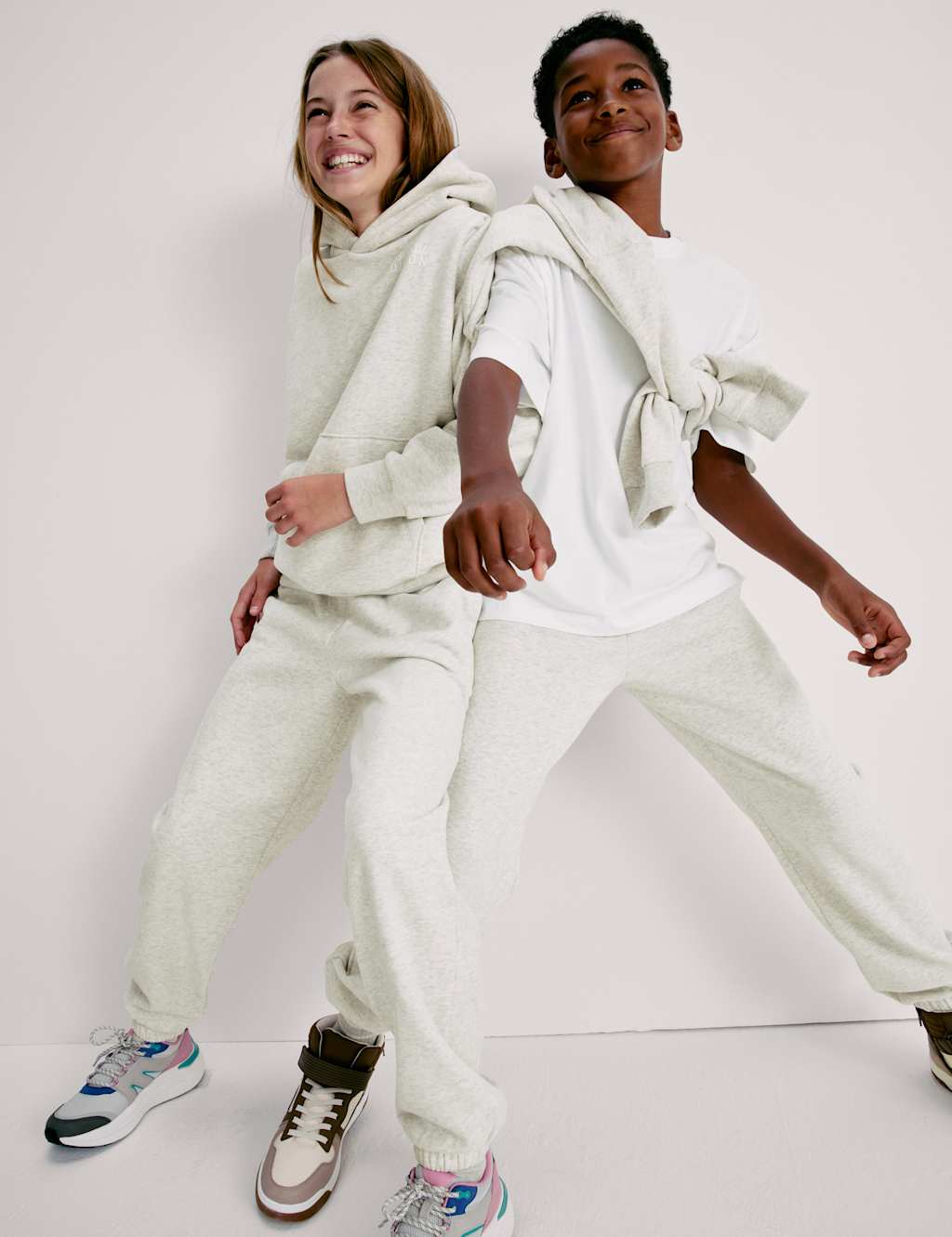 M&S Cotton Rich Joggers (6-16 Yrs) Grey