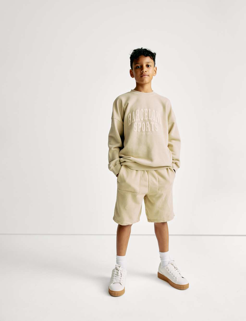2pc Pure Cotton Graphic Sweatshirt and Shorts (2-16 Yrs)