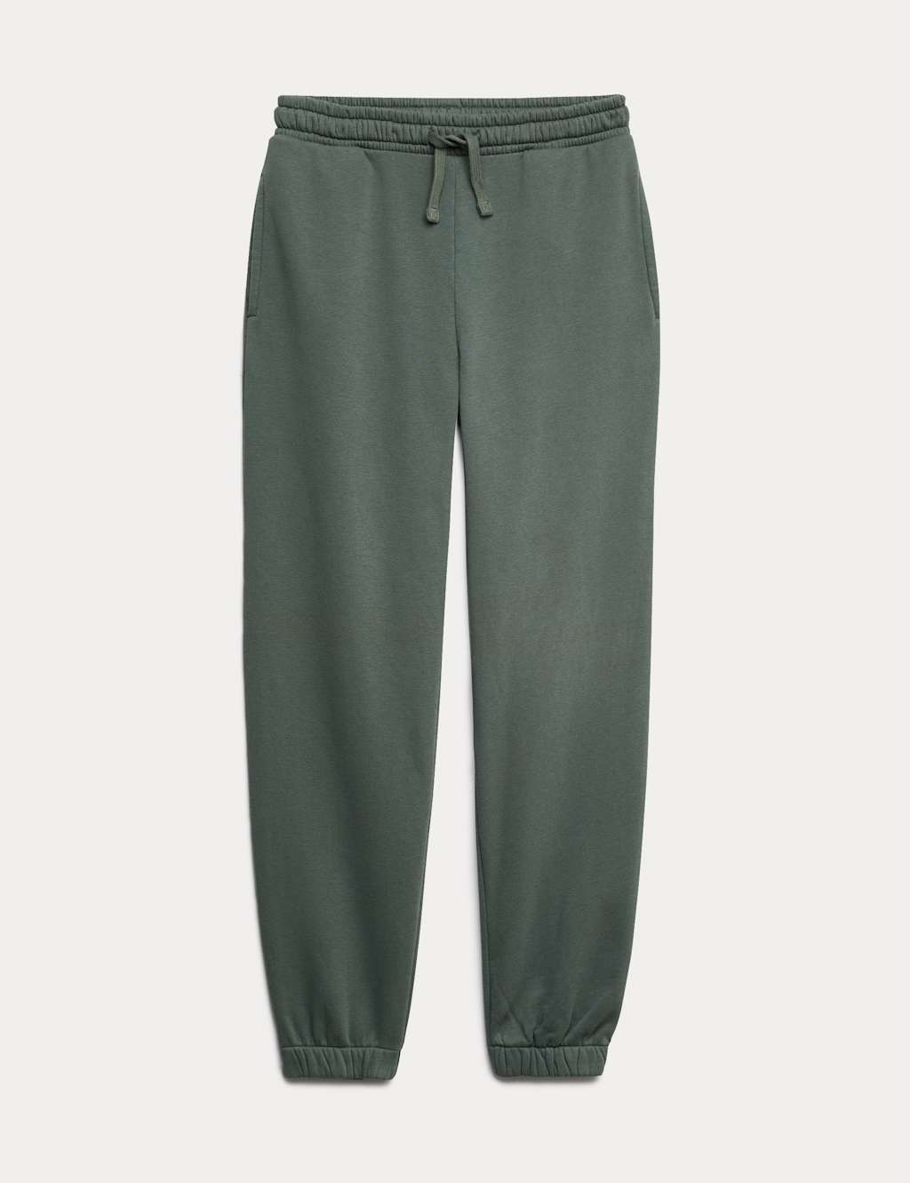 M&S Cotton Rich Joggers (6-16 Yrs) Dark Sage