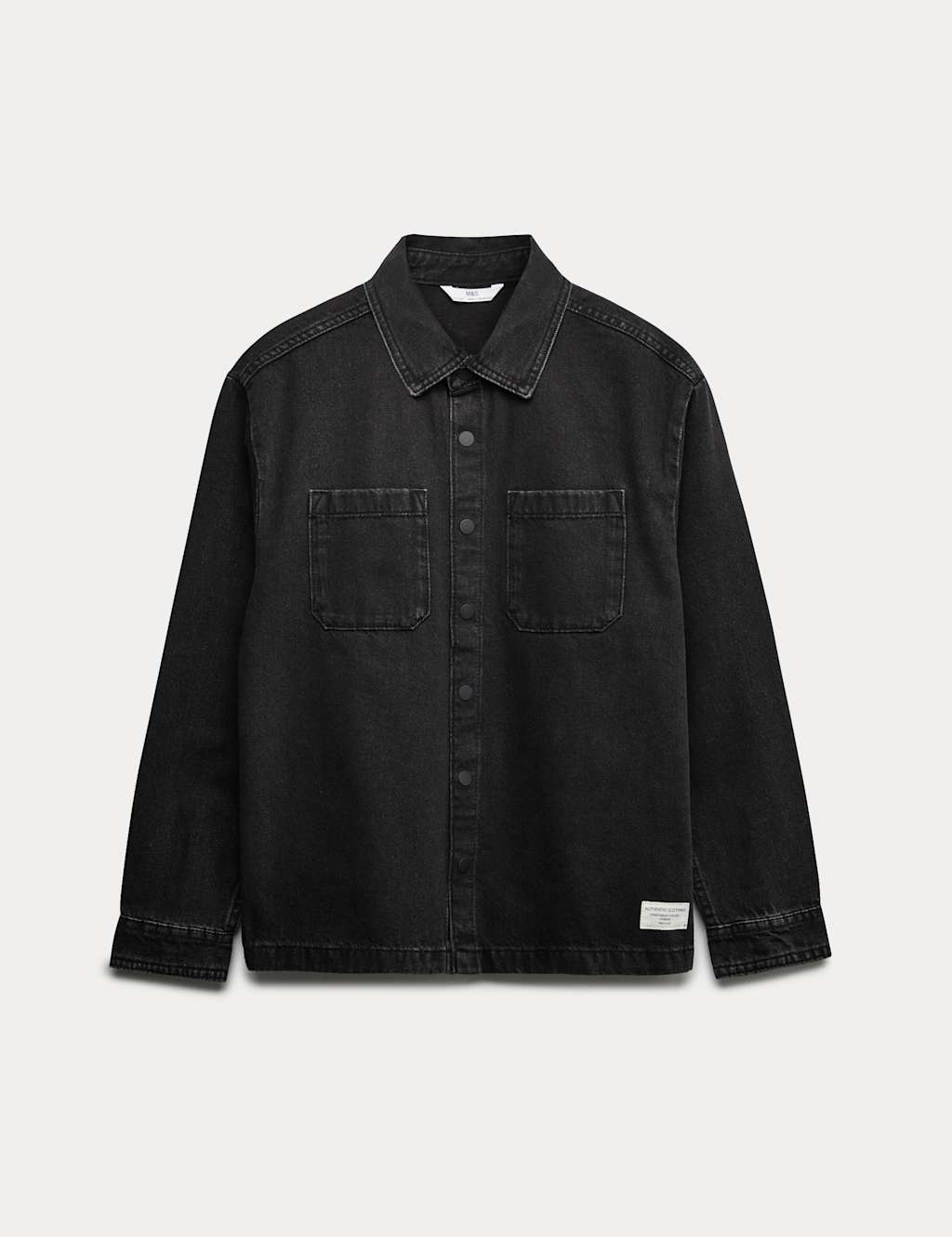 M&S Pure Cotton Shirt (6-16 Yrs) Black