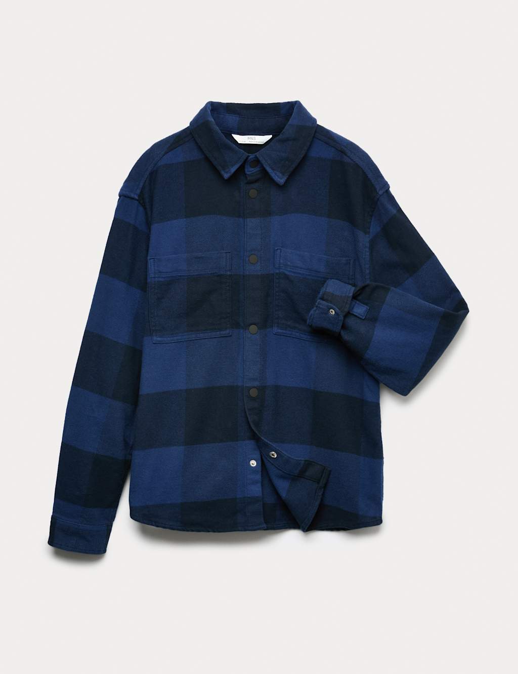 Pure Cotton Checked Shirt (6-16 Yrs) Blue Mix