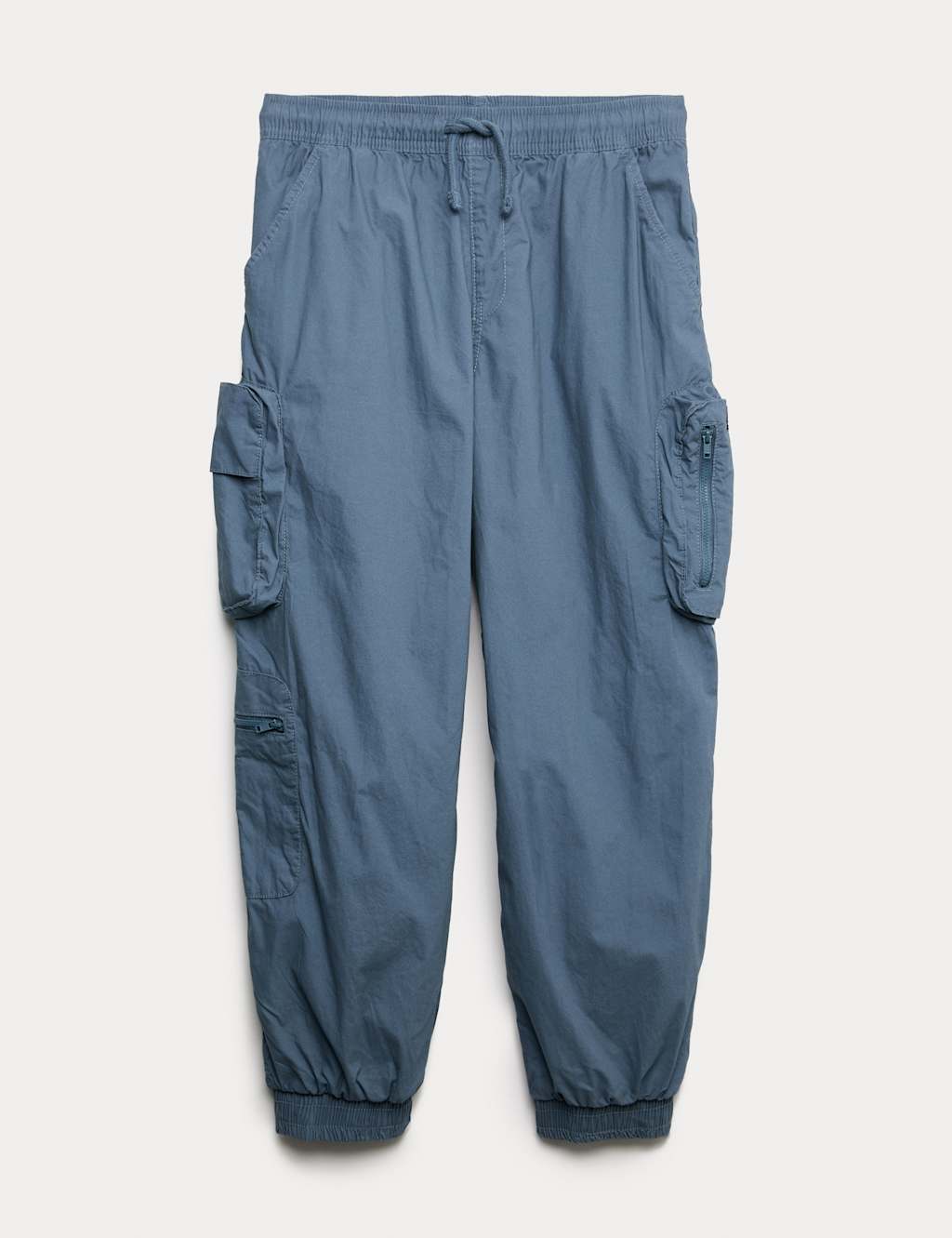M&S Pure Cotton Lined Cargo Trousers (6-16 Yrs) Air Force Blue