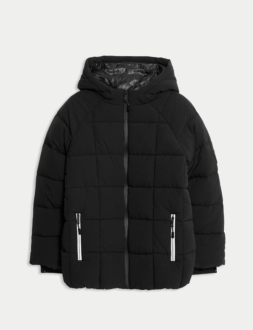 M&S Hooded Padded Coat (6-16 Yrs) Black
