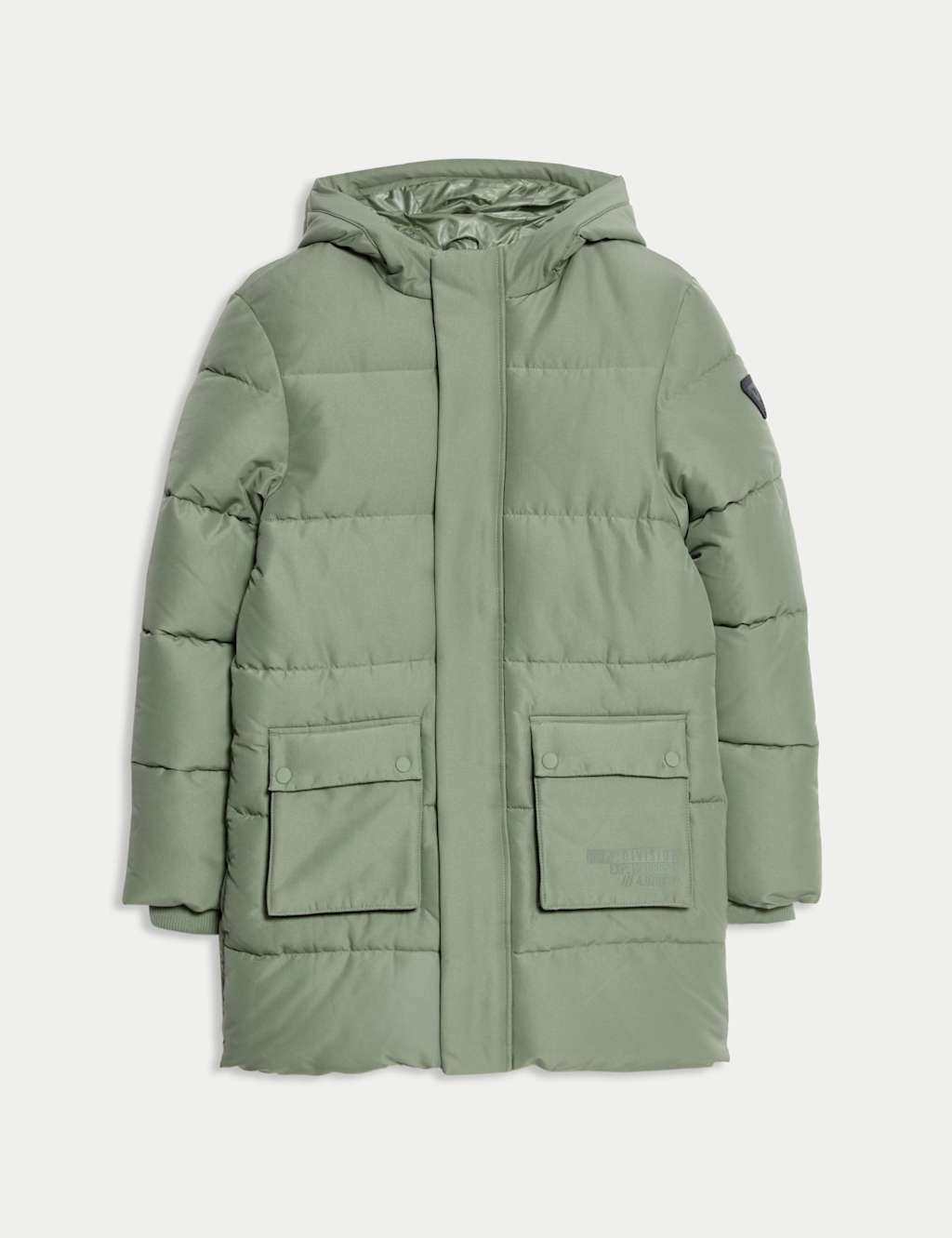 M&S Longline Padded Coat (6-16 Yrs) Khaki
