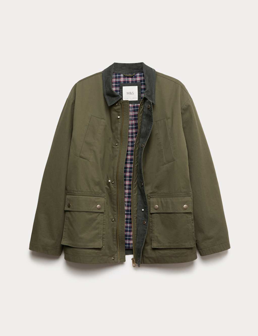 M&S Pure Cotton Jacket (6-16 Yrs) Khaki