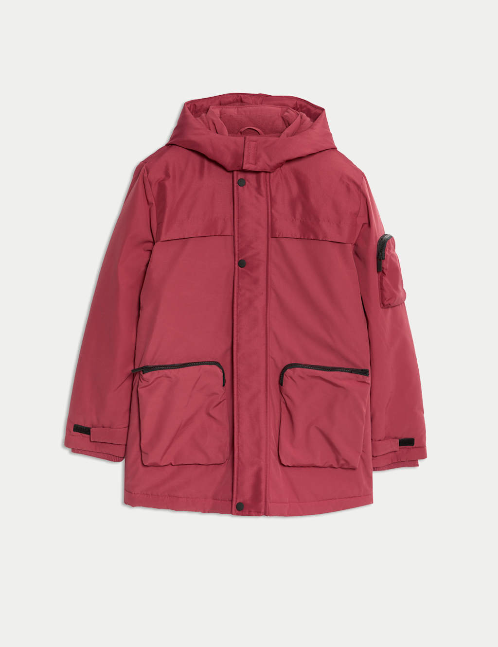 M&S Hooded Parka Coat (6-16 Yrs) Red