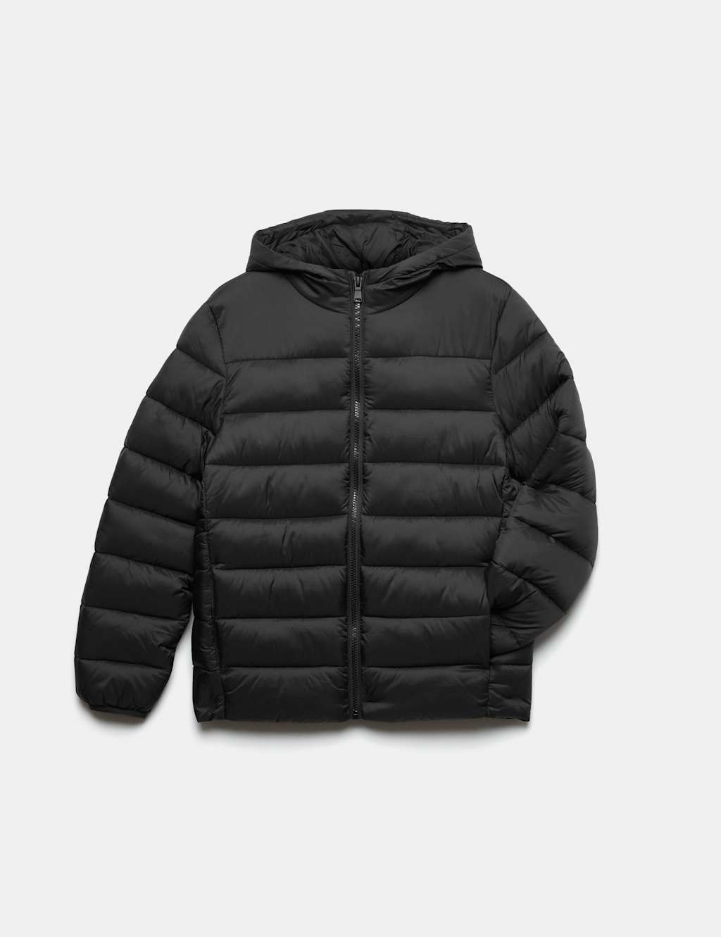 M&S Boys Stormwear Lightweight Padded Coat (2-16 Yrs) - 7-8 Years - Black