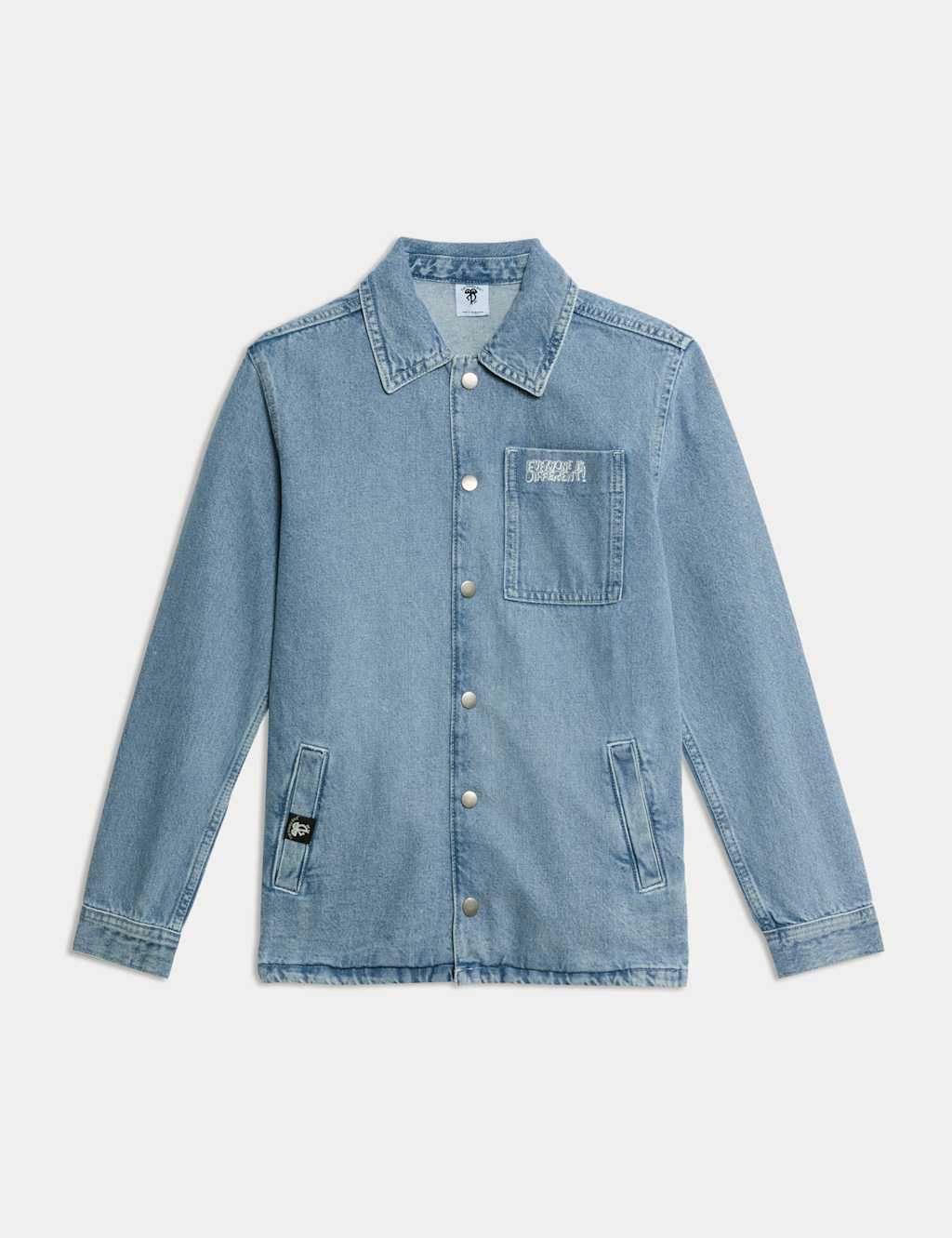 M&S Collection The Doodle Boys Graffiti Denim Jacket (2-16 Yrs) - 10-11 - Light Denim, Light Denim