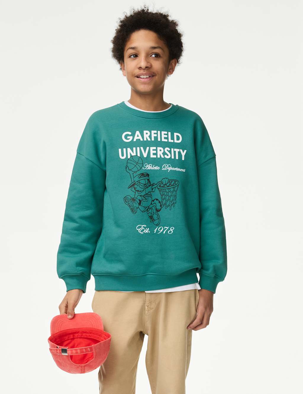 Cotton Rich Garfield Graphic Sweatshirt (6-16 Yrs)