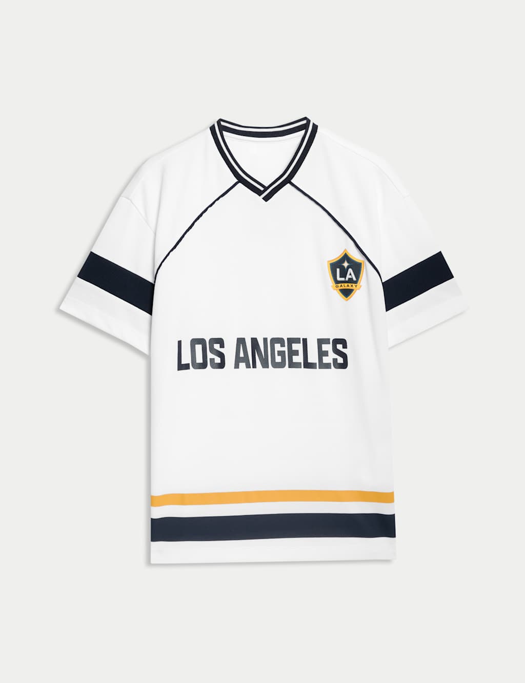 M&S LA Galaxy T-Shirt (6-16 Yrs) White Mix