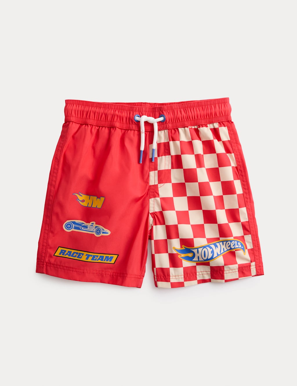 M&S Boys Hot Wheels Swim Shorts (2-8 Yrs) - 5-6 Years - Red