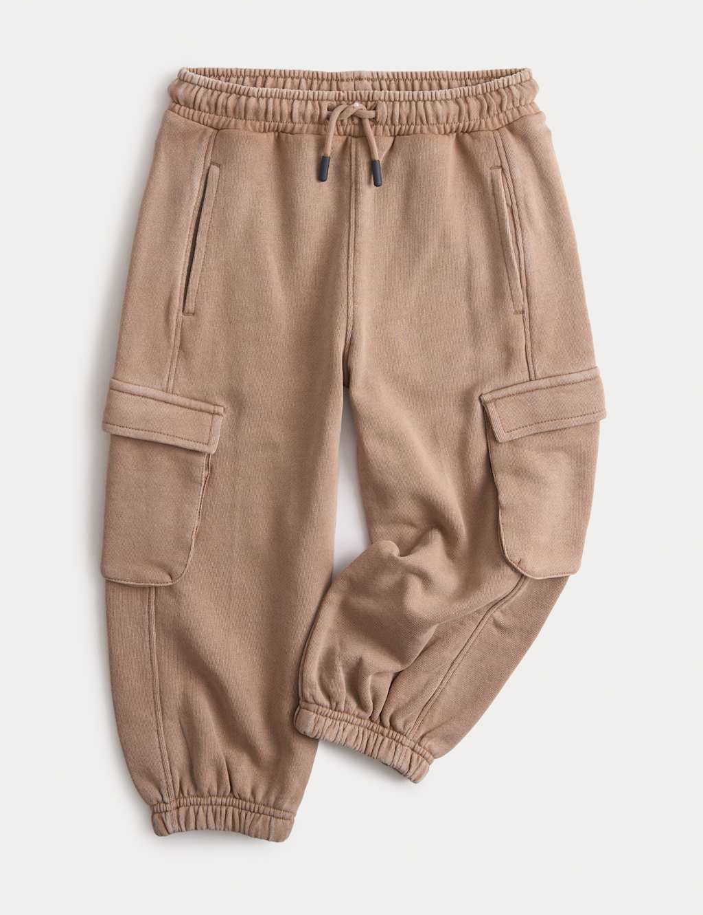 M&S Pure Cotton Cargo Joggers (2-10 Yrs) Neutral