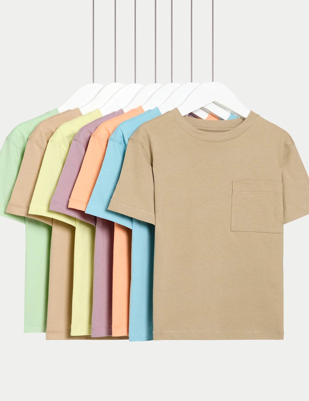 7pk Pure Cotton T-Shirts (2-8 Yrs)